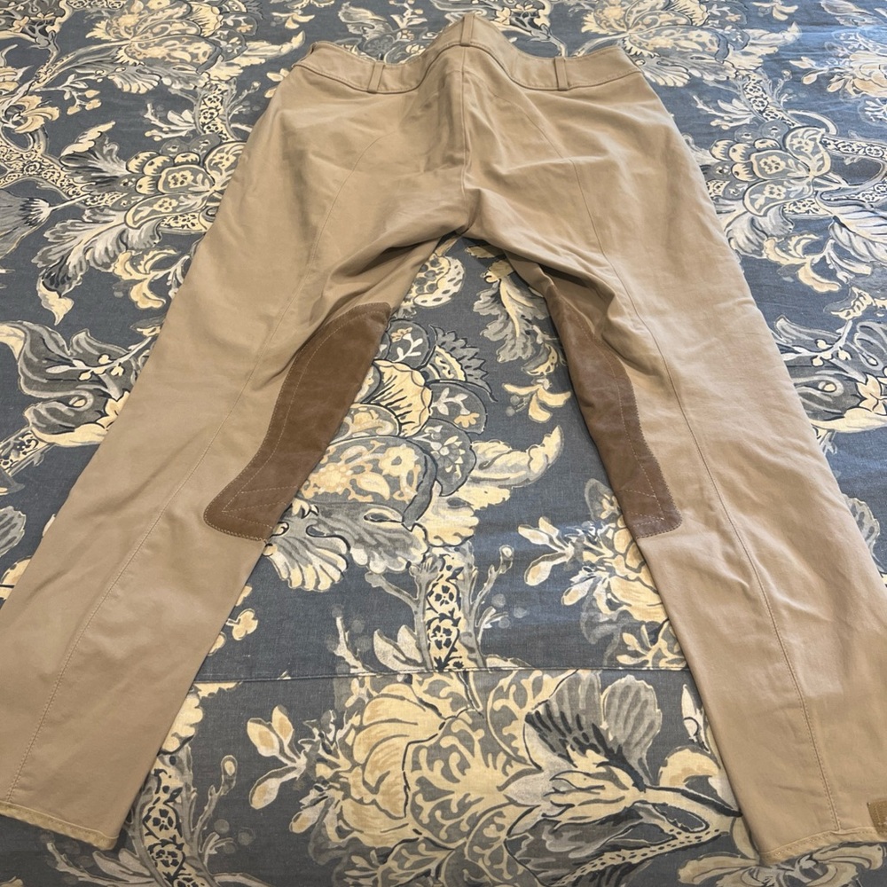 Tailored Sportsman, Trophy Hunter breeches, midrise side zip, tan, 32R